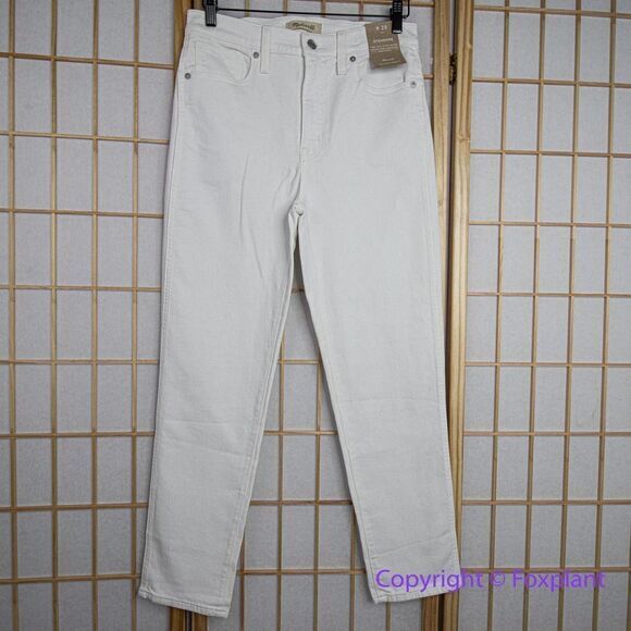 NEW Madewell Stovepipe Jeans in Pure White, 28 - Picture 4 of 16